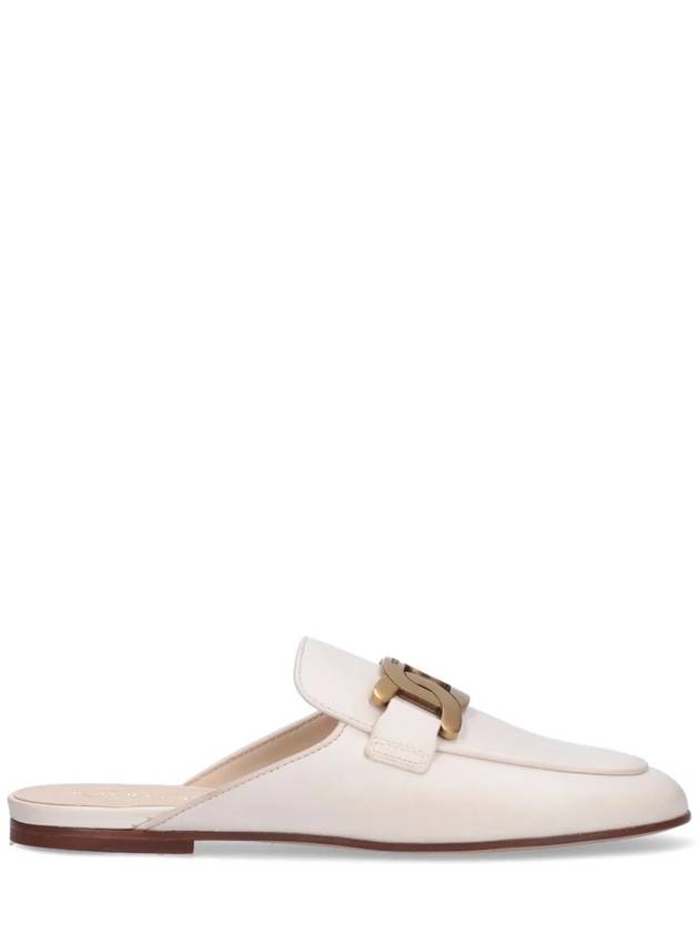 Metal Chain Leather Mules White - TOD'S - BALAAN 2