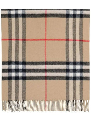 Reversible Check Cashmere Scarf Archive Beige - BURBERRY - BALAAN 1