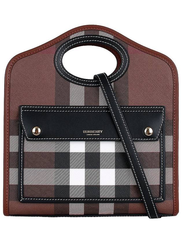 Mini Pocket Tote Bag Brown - BURBERRY - BALAAN 2