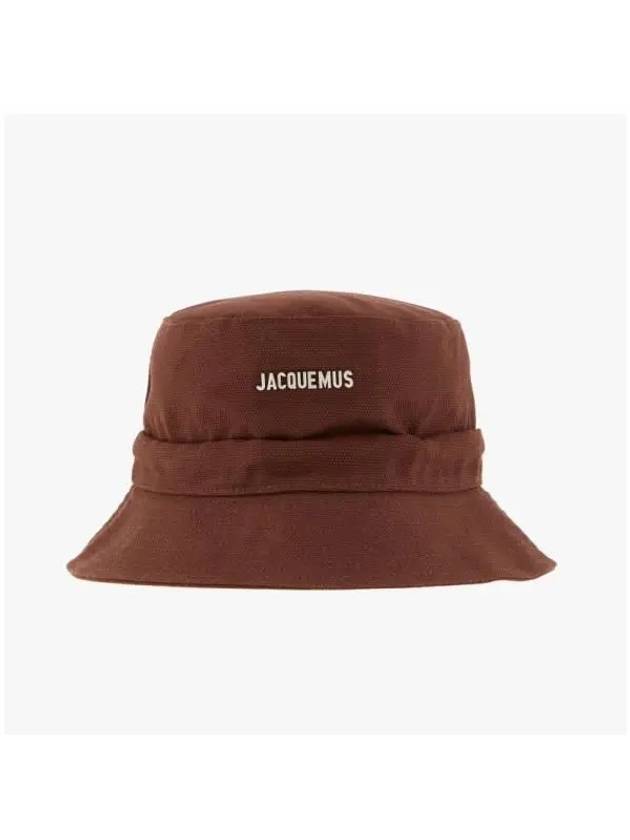 Le Bob Gadjo Knotted Bucket Hat Brown - JACQUEMUS - BALAAN 3