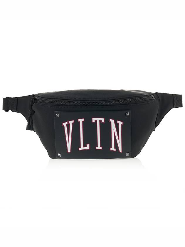 VLTN Logo Patch Belt Bag Black - VALENTINO - BALAAN.