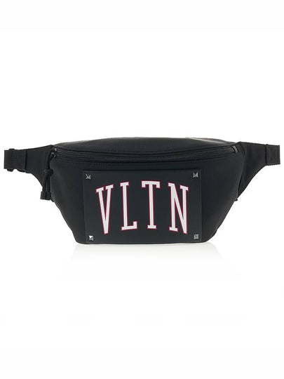 VLTN Logo Patch Belt Bag Black - VALENTINO - BALAAN 2