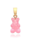 NOSTALGIA BEAR BUBBLEGUM CLASSIC CONNECTOR Gold Pendant Charm - CRYSTAL HAZE - BALAAN 1