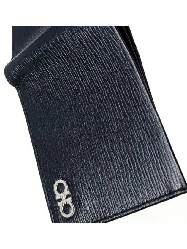 Gancini Half Wallet Deep Ocean - SALVATORE FERRAGAMO - BALAAN 6