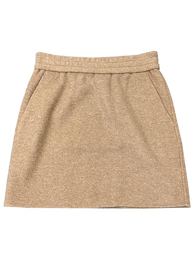 Onagro Mini A Line Skirt Beige - MAX MARA - BALAAN 3