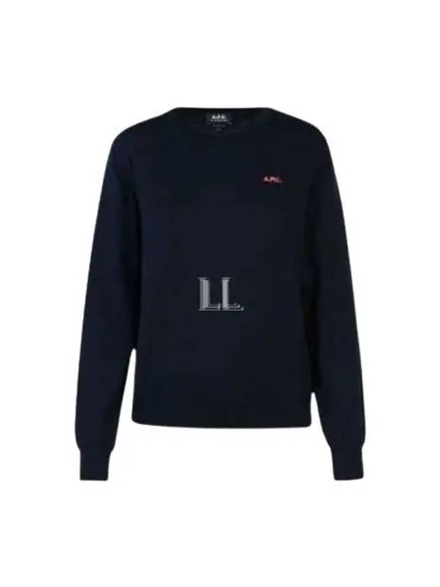 Victoria Embroidery Logo Sweatshirt Navy - A.P.C. - BALAAN 2