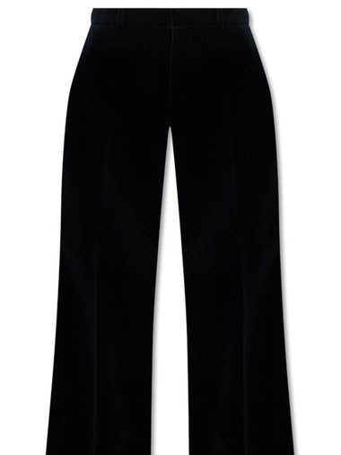 Chloé Velvet Trousers, Women's, Navy Blue - CHLOE - BALAAN 1