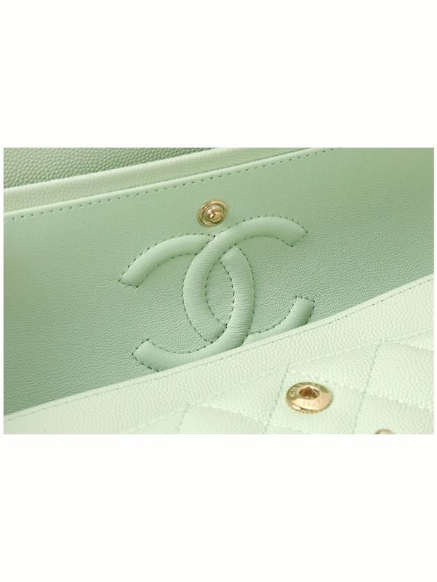 Mint Gold CC Classic Caviar Small Chain Flap Bag - CHANEL - BALAAN 5