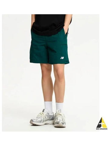 NBNVE22513 UNI NBSC 4 5 woven short pants HUNTER - NEW BALANCE - BALAAN 1