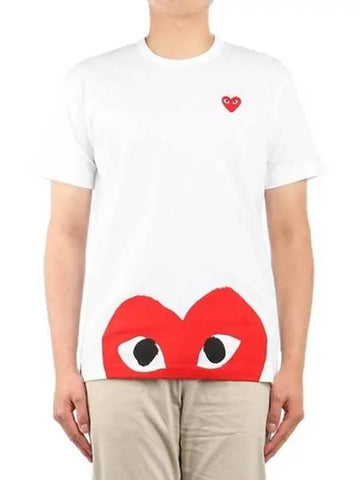 Men s Big Heart Short Sleeve T Shirt P1T034 WHITE 270253 - COMME DES GARCONS PLAY - BALAAN 1