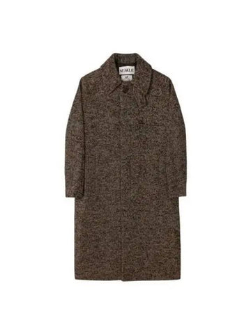 Wool Twill Balmacan Coat Brown - NUAKLE - BALAAN 1