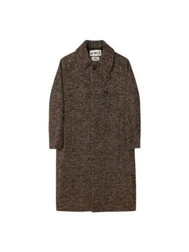 Wool Twill Balmacan Coat Brown - NUAKLE - BALAAN 1