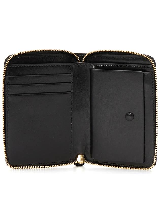 Around Zipper Leather Half Wallet Black - JIL SANDER - BALAAN 5