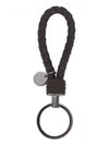 Intrecciato Leather Key Holder Brown - BOTTEGA VENETA - BALAAN 2