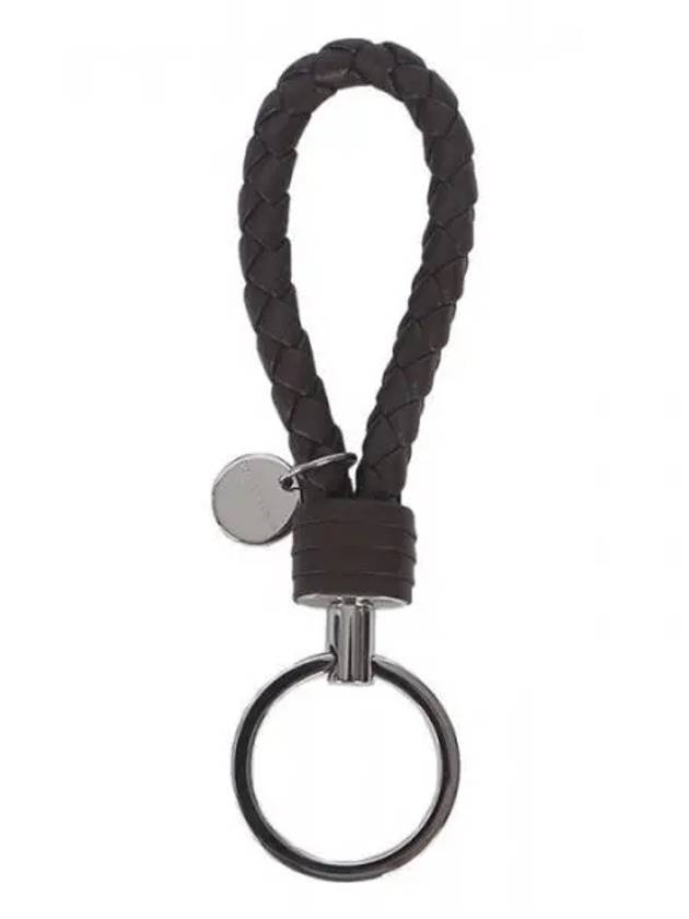 Intrecciato Leather Key Holder Brown - BOTTEGA VENETA - BALAAN 2