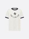 Dioliviera Cotton Short Sleeve T-Shirt Navy Ecru - DIOR - BALAAN 1