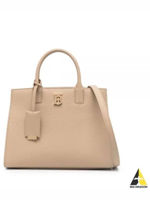 Mini Frances Leather Tote Bag Beige - BURBERRY - BALAAN 2