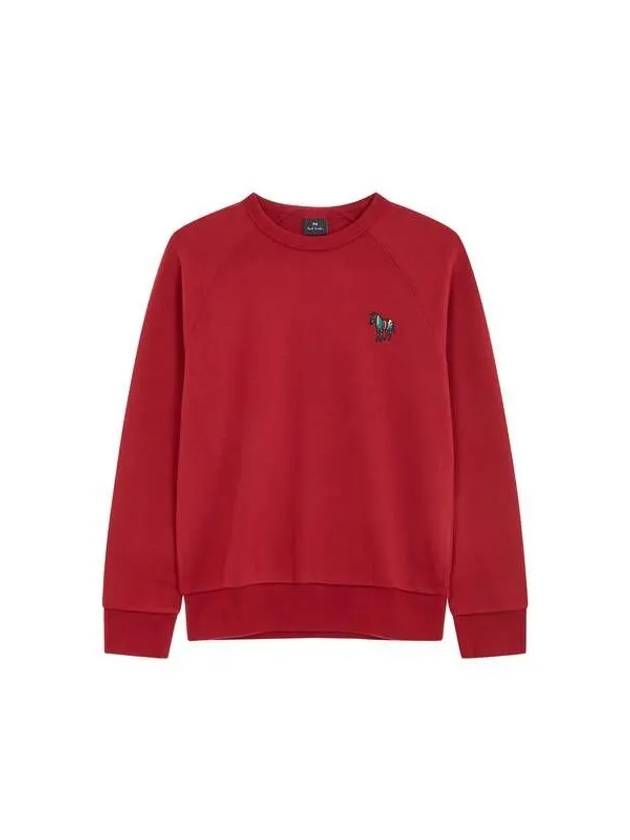 PS zebra embroidery raglan sweatshirt cherry red 270391 - PAUL SMITH - BALAAN 1