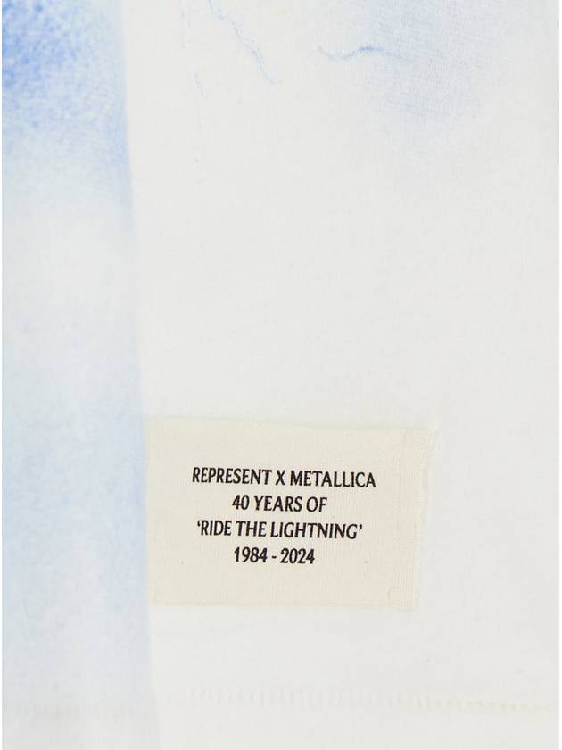 'Ride The Lightning X Metallica' White T-Shirt With Front And Back Print In Cotton Blend Man - REPRESENT - BALAAN 3