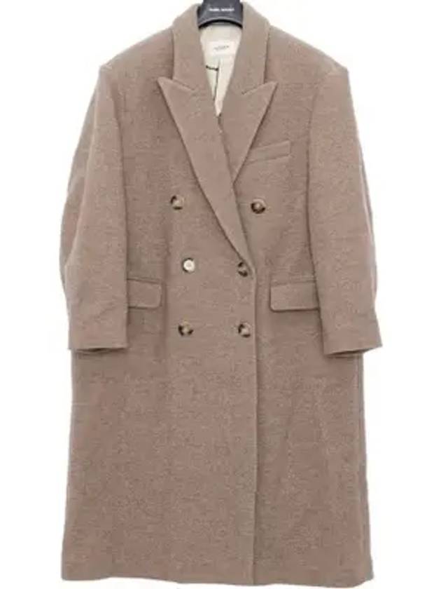 Double Breasted Coat Brown - ISABEL MARANT - BALAAN.