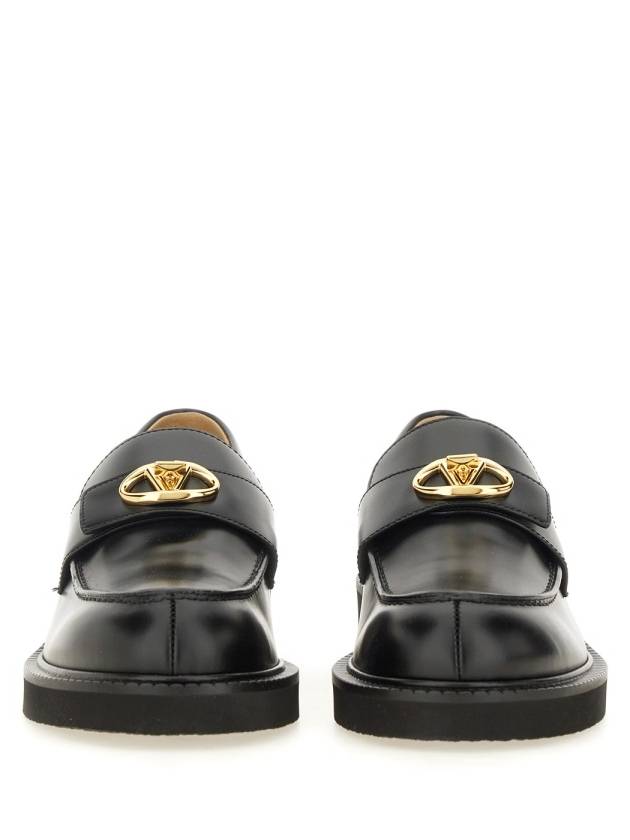 V Logo Locker Loafers Black - VALENTINO - BALAAN 6