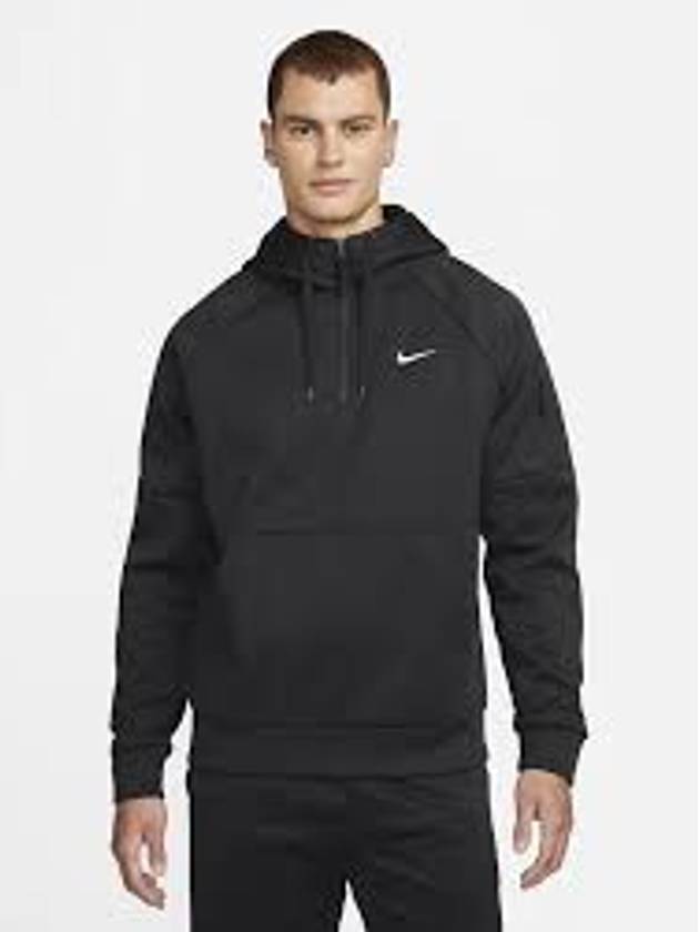 Golf Therma-Fit Fitness 1/4 Zip Hoodie Black - NIKE - BALAAN 5