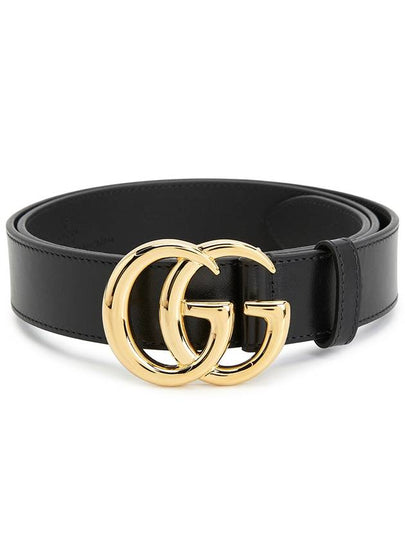 Men's GG Marmont Buckle Belt Black - GUCCI - BALAAN 2