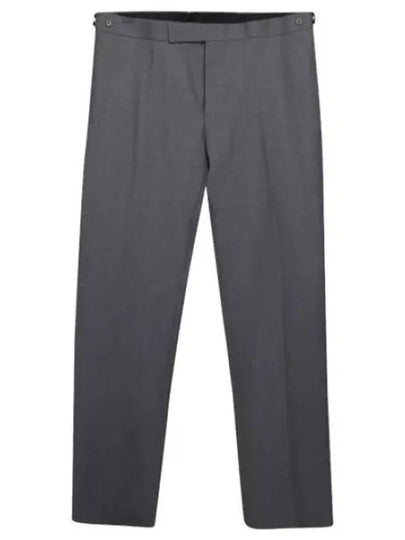 Low Rise Side Tab Wool Slacks Grey - THOM BROWNE - BALAAN 2