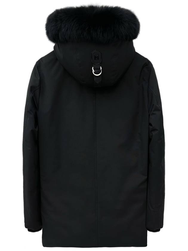 Edwardian Blue Fur Hooded Down Parka Black - MACKAGE - BALAAN 3