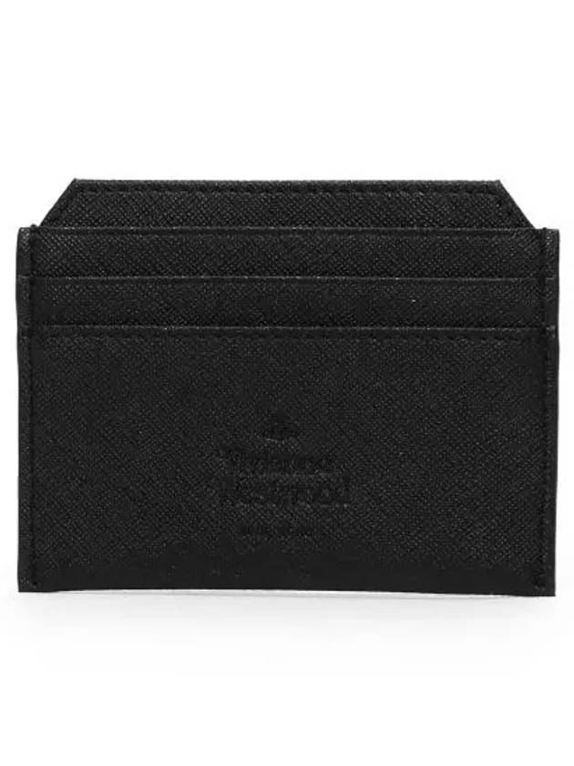 Logo Leather Credit Card Wallet Black - VIVIENNE WESTWOOD - BALAAN 4