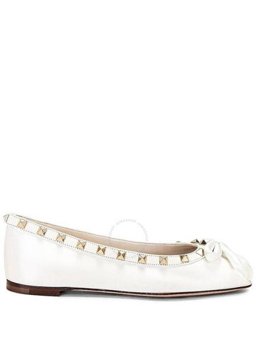 Valentino Garavani Rockstud Ballerina Flat Brand Size 38 US Size 8 - VALENTINO - BALAAN 1