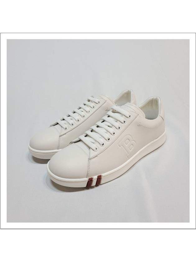 logo leather low-top sneakers white - BALLY - BALAAN 3