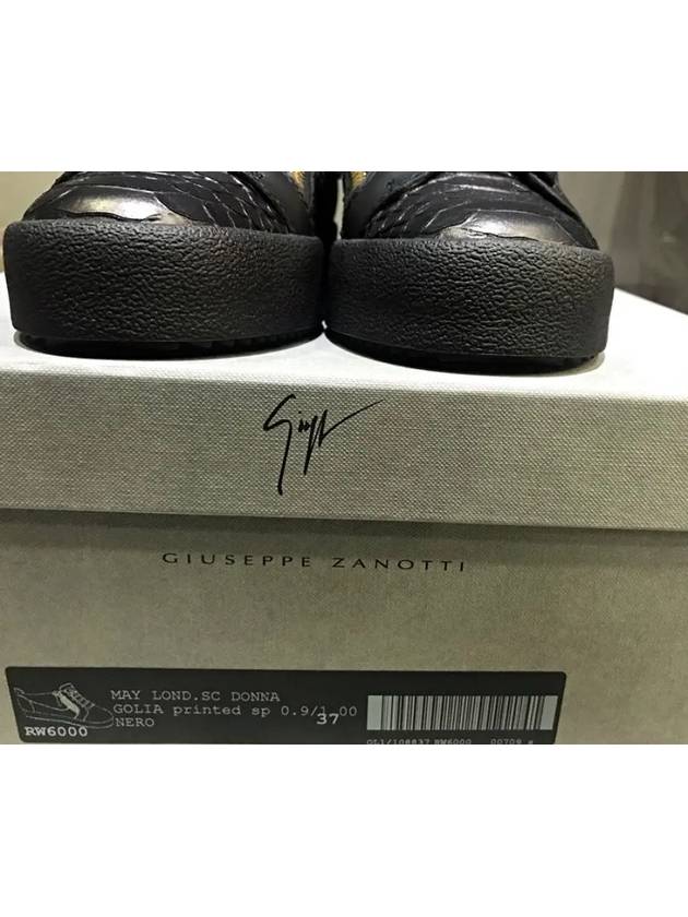 RW6000 007 Zipper Snakeskin Sneakers Black - GIUSEPPE ZANOTTI - BALAAN 4