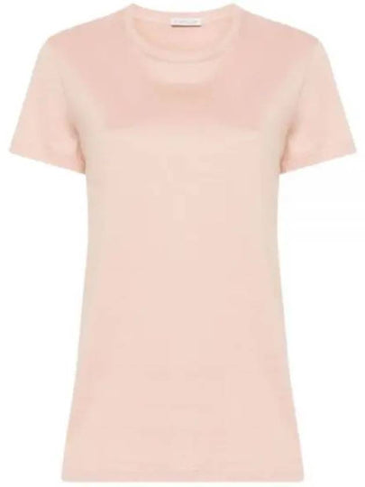 Logo Patch Jersey Cotton Short Sleeve T-Shirt Light Pink - MONCLER - BALAAN 2