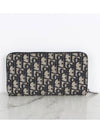 Oblique jacquard zipper long wallet - DIOR - BALAAN 4