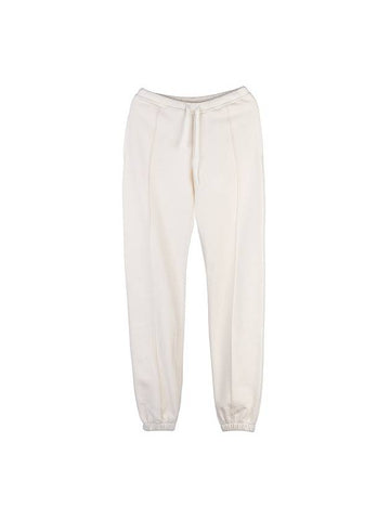 Couture Label Cotton Wool Track Pants Ivory - DIOR - BALAAN 1