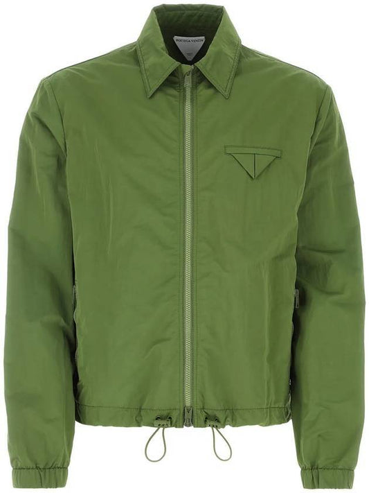 Men's Nylon Zip-up Jacket Green - BOTTEGA VENETA - BALAAN 1