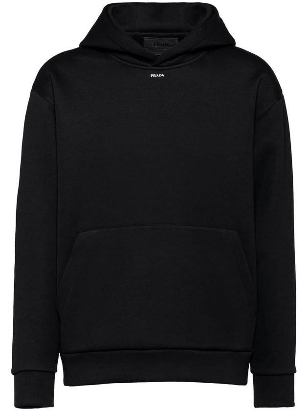 Technical Cotton Hoodie Black - PRADA - BALAAN 2