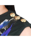 Indian printed gold epaulet tank top TISSU4371 - BALMAIN - BALAAN 6