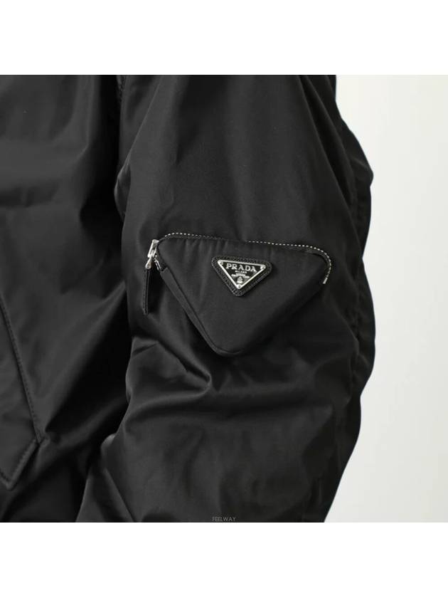 Re-Nylon Bomber Jacket Black - PRADA - BALAAN 7