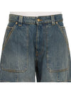 Distressed Finish Denim Wide Jeans Blue - GOLDEN GOOSE - BALAAN 9