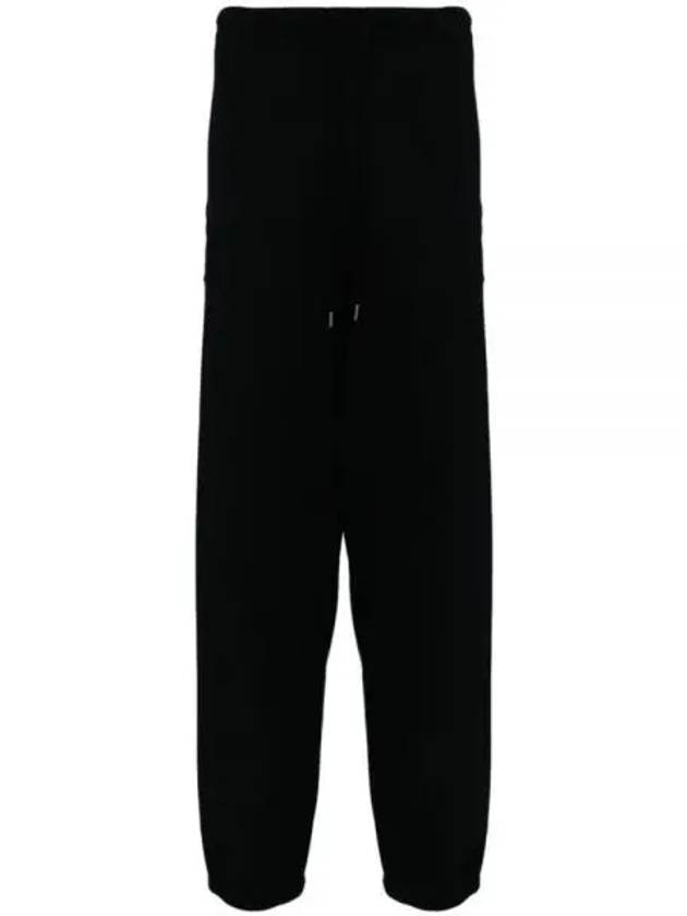 J12PT524 BLACK Logo Patch Sweat Pants - MIHARA YASUHIRO - BALAAN 1