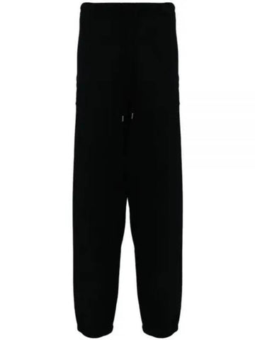 J12PT524 BLACK Logo Patch Sweat Pants - MIHARA YASUHIRO - BALAAN 1