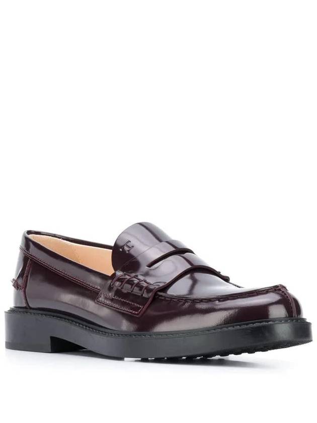 Women's Patent Leather Penny Loafers Burgundy - TOD'S - BALAAN 3