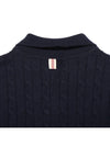 OGAF Wool Cola Cable Knit Top Navy - OGARP - BALAAN 6