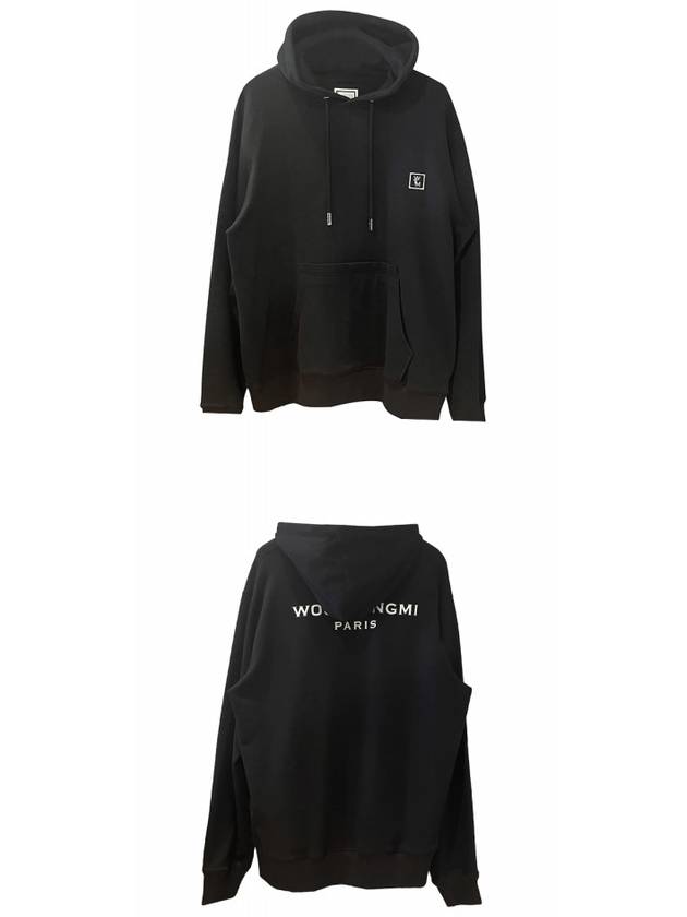 Men's Patch Back Logo Hoodie Black - WOOYOUNGMI - BALAAN 5