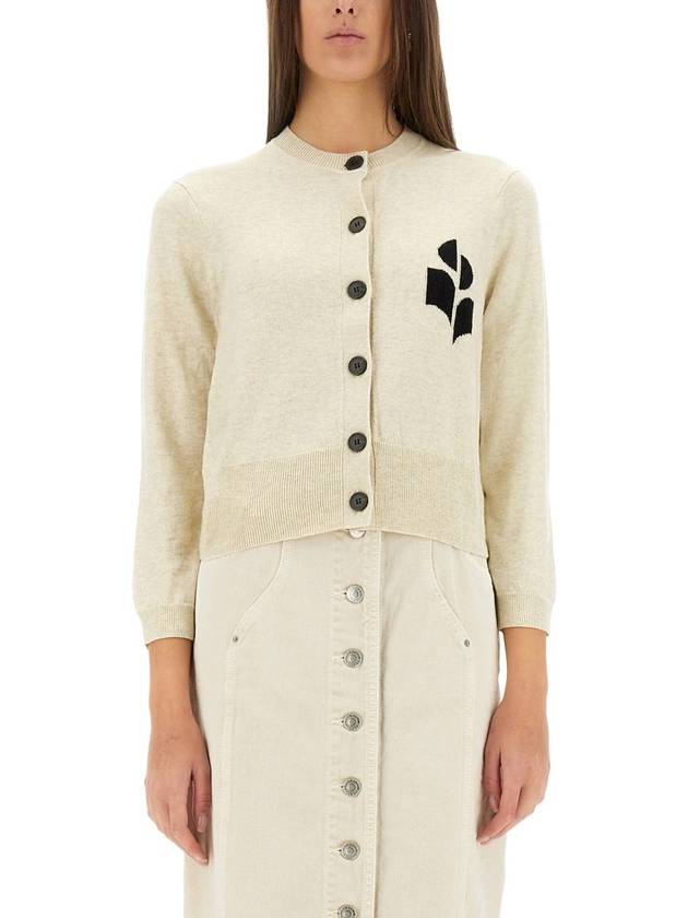 Newton Cotton Cardigan Light Grey - ISABEL MARANT ETOILE - BALAAN 2