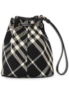 Check Drawstring Pouch Bag Black - BURBERRY - BALAAN 4