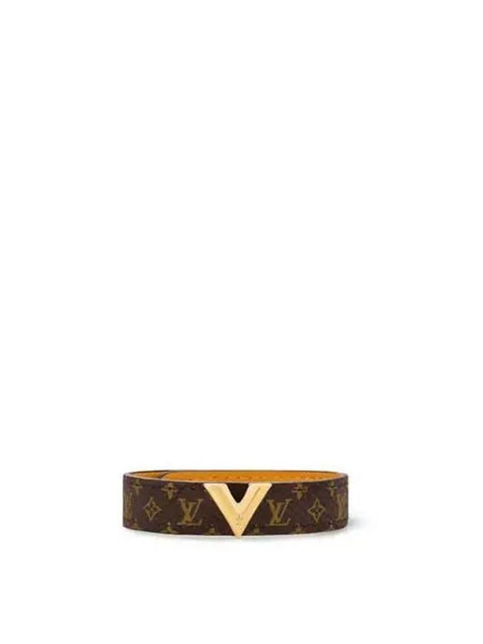 Essential V Monogram Bracelet Gold Brown - LOUIS VUITTON - BALAAN 2