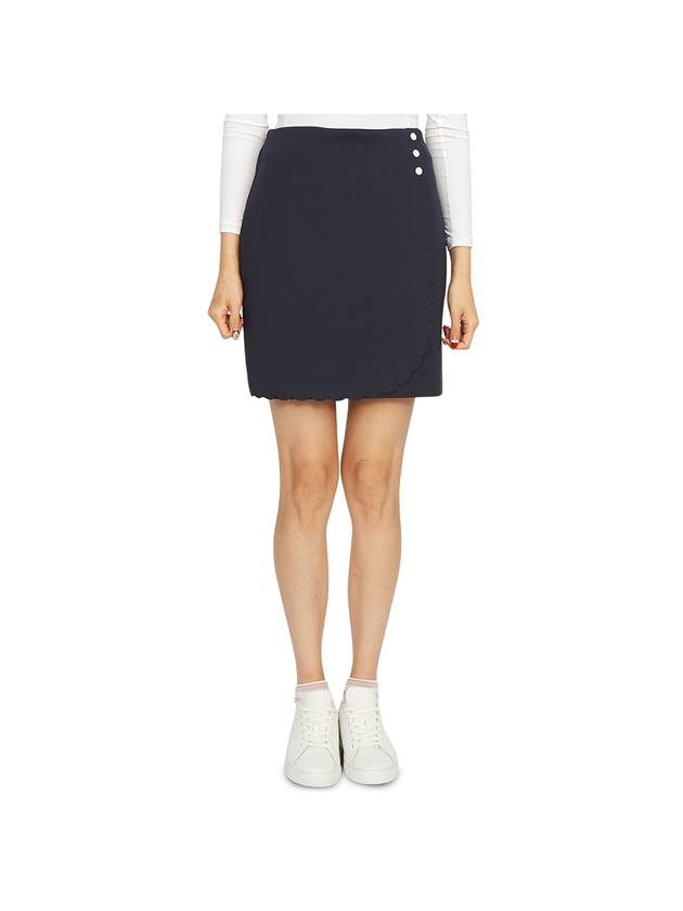 Women's Anna Mini H-Line Skirt Navy - J.LINDEBERG - BALAAN 1